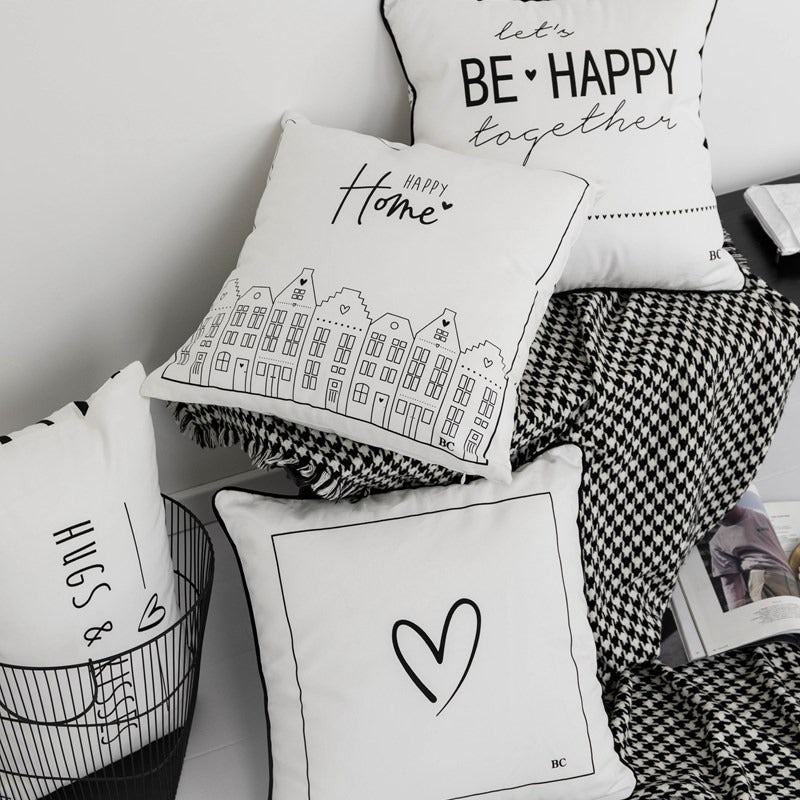Simple Nordic Cotton Living Room Sofa Cushion - Harmony Gallery
