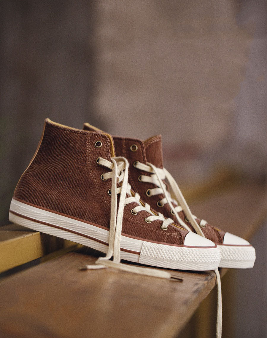 Corduroy High-Top All-Match Casual Men's Canvas Shoes - Harmony Gallery