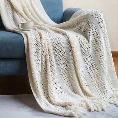 Simple Knitted Nordic Style Sofa Decoration Blanket - Harmony Gallery