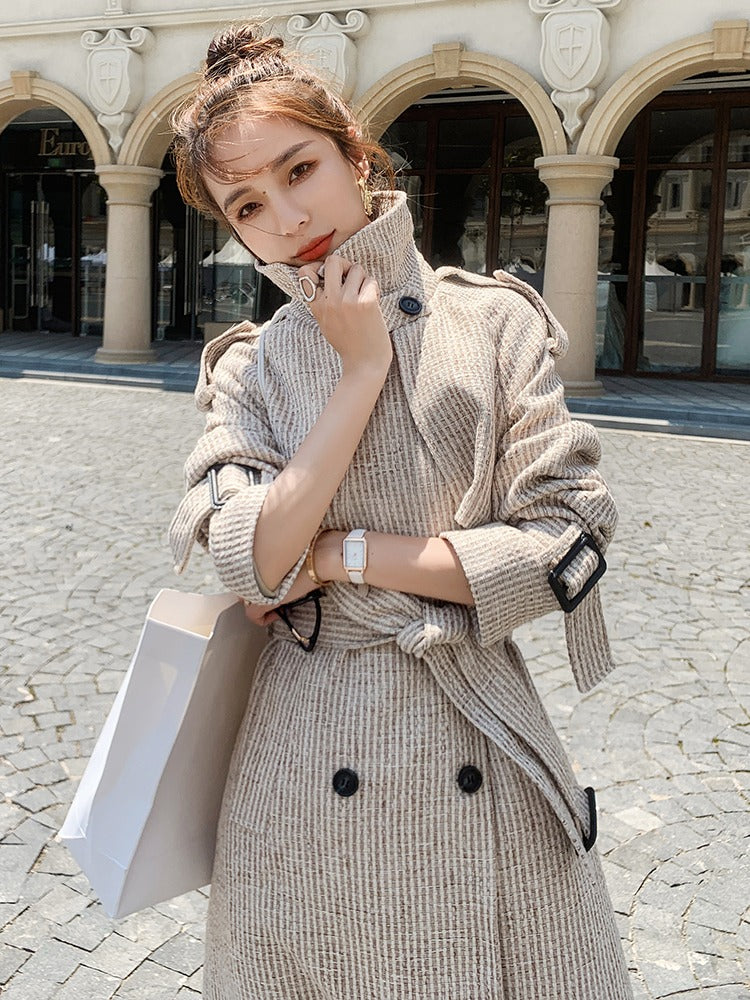 Coarse Woolen Loose Hepburn Fragrant Women's Coat - Harmony Gallery