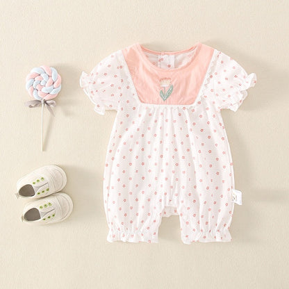 Newborn Summer Onesie Cotton Baby Girl's Romper - Harmony Gallery