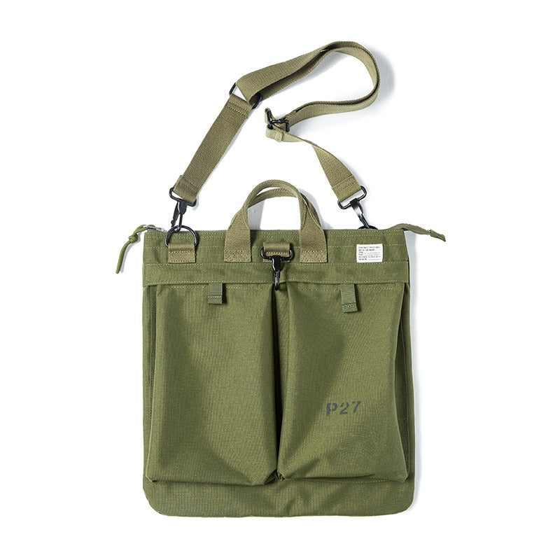 Tooling Retro Aviator Helmet Canvas Messenger Men's Handbag - Harmony Gallery