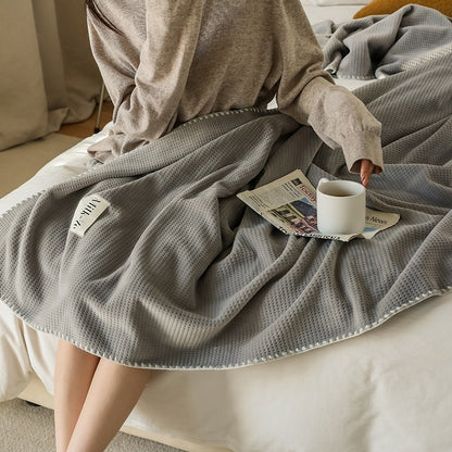Warm Velvet Double Layer Composite Waffle Fleece Blanket - Harmony Gallery