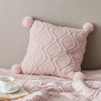Nordic Ball Pillow Living Room Sofa Chenille Cushion - Harmony Gallery