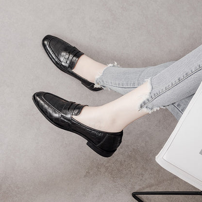 Hot British Style All-Match Leather Women's Loafer - Harmony Gallery