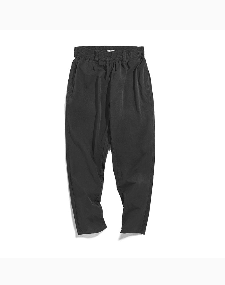Tooling American Retro Black Straight Casual Men's Trousers - Harmony Gallery