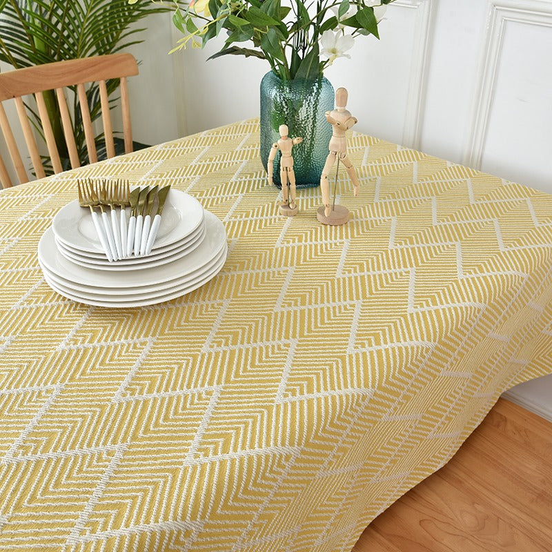 Cotton Linen Fresh Nordic Rectangular Coffee Tablecloths - Harmony Gallery