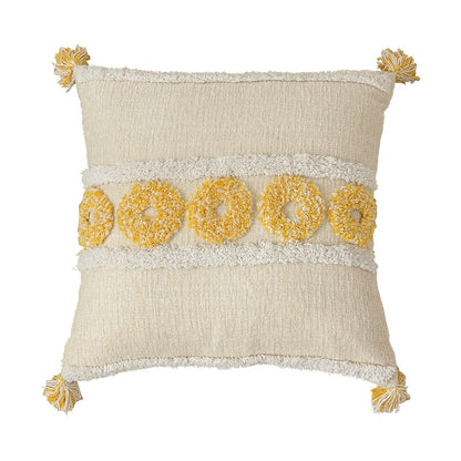 Handmade Bohemian Style Indian Tufted Pillow Cushion - Harmony Gallery