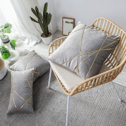 Minimal Velvet Light Luxury Living Room Sofa Cushion - Harmony Gallery