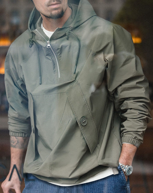 Tooling Retro Hooded Bad Weather Men's Windbreaker - Harmony Gallery