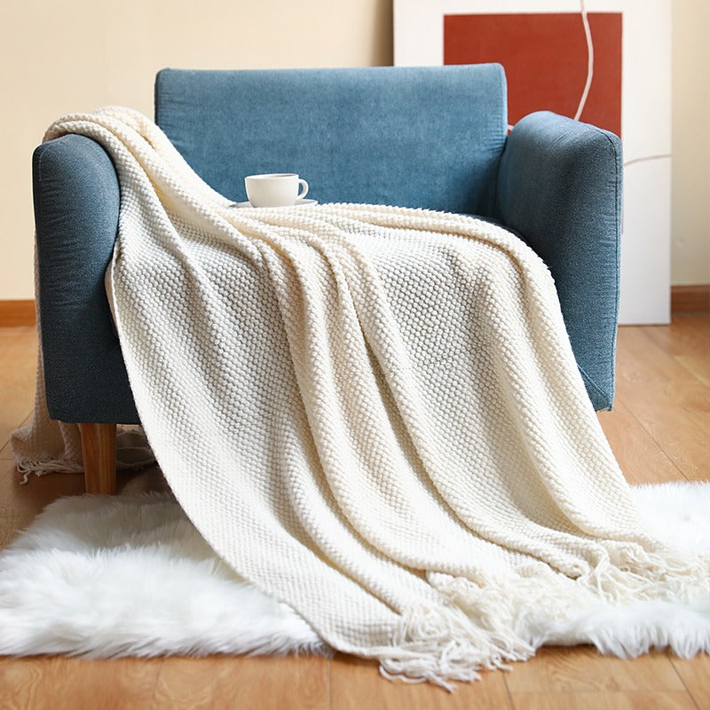 Multifunctional Four Seasons Knitted Decoration Sofa Blanket - Harmony Gallery