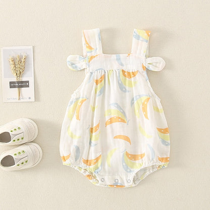 Newborn Summer Thin Cotton Baby Girl's Romper - Harmony Gallery
