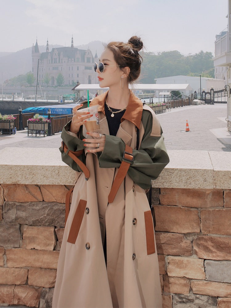 Mid-Length Loose British Style Women's Trench Coat - Harmony Gallery