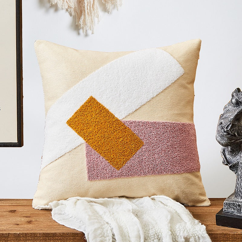 Nordic Cotton Towel Embroidery Living Room Sofa Cushion - Harmony Gallery