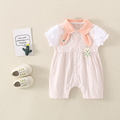 One-Piece Newborn Summer Cotton Baby Girl's Romper - Harmony Gallery