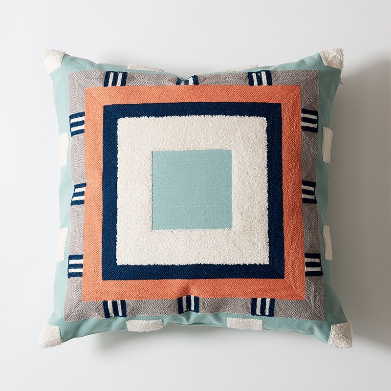 Nordic Cotton Embroidery Simple Living Room Sofa Cushion - Harmony Gallery