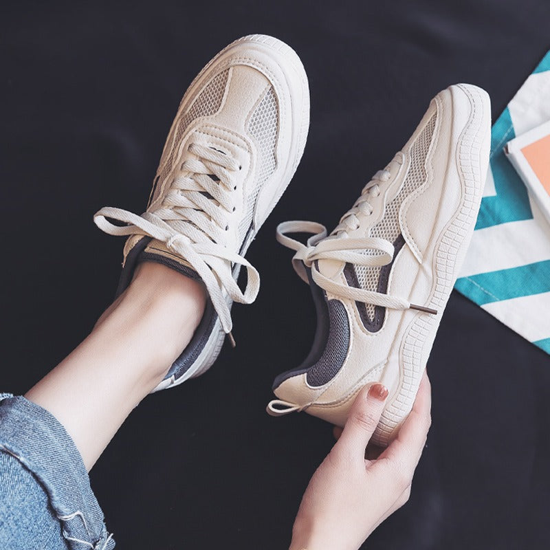 Breathable White Mesh All-Match Canvas Women's Shoes - Harmony Gallery