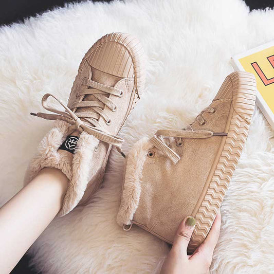 High-Top All-Match Trendy Cotton Winter Women's Boots - Harmony Gallery