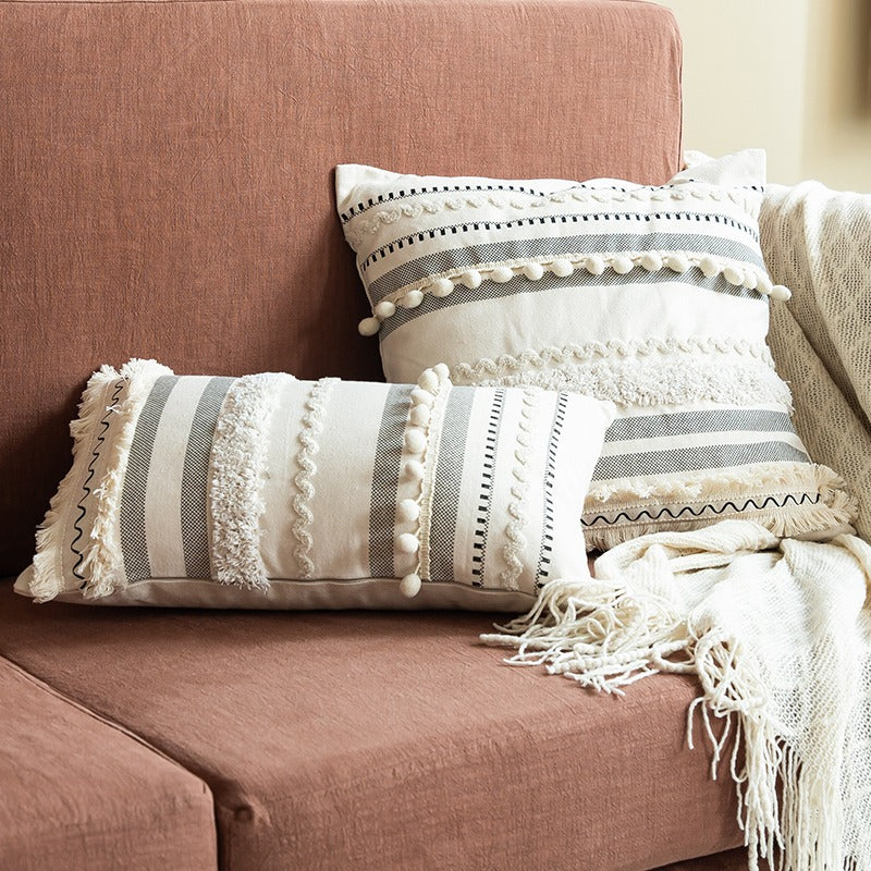 Indian Style Hand-Tufted Living Room Sofa Cushion Cover - Harmony Gallery