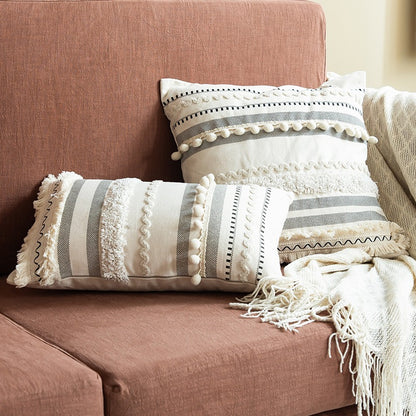 Indian Style Hand-Tufted Living Room Sofa Cushion Cover - Harmony Gallery