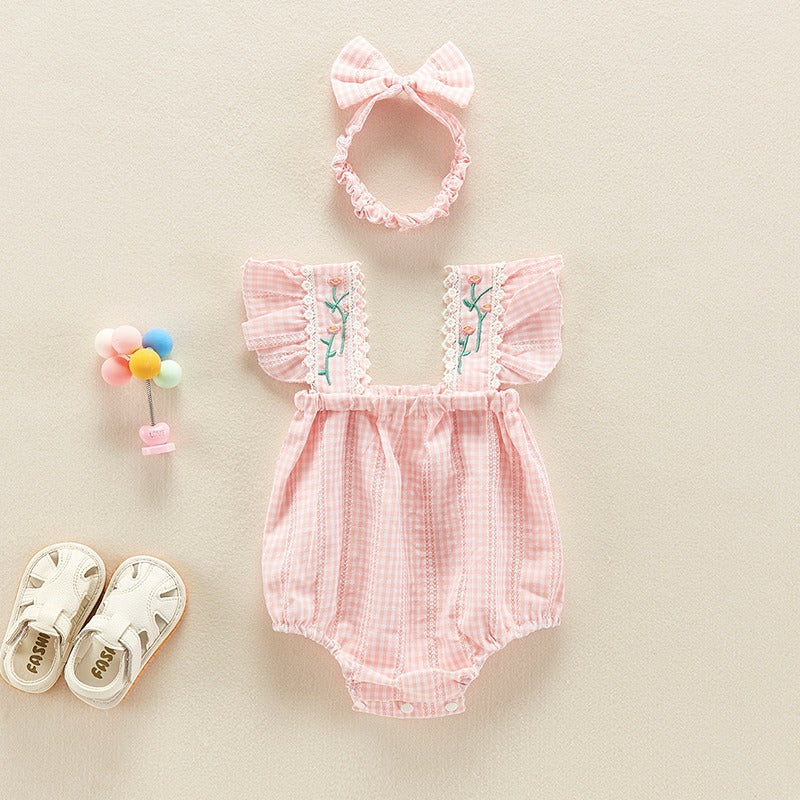 Summer Thin One-Piece Sling Summer Baby Girl's Romper - Harmony Gallery