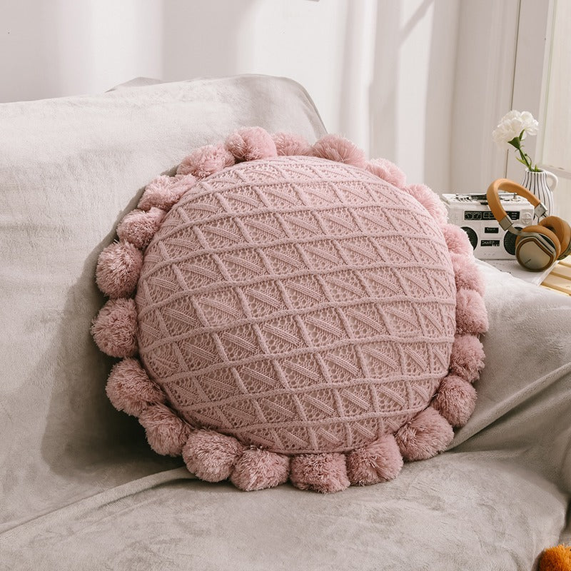 Cute Knitted Nordic Sunflower Balcony & Sofa Futon Cushion - Harmony Gallery