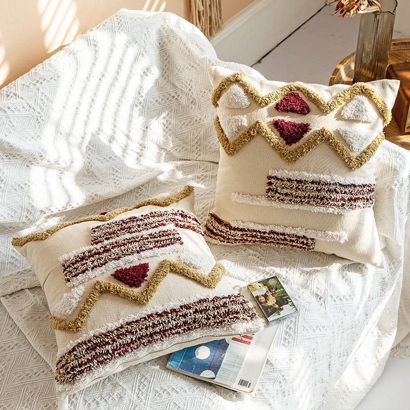 Simple Plush Moroccan Tufted Living Room Sofa Cushion - Harmony Gallery