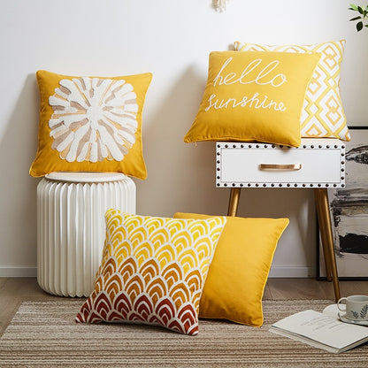 American Embroidery Cotton Living Room Sofa Cushion - Harmony Gallery