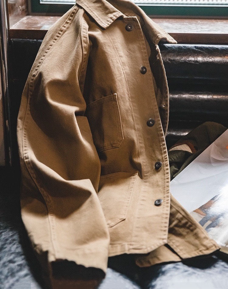 American Retro Heavy Lapel Outdoor Vintage Men's Coat - Harmony Gallery
