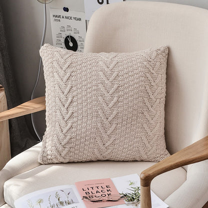 Knitted Nordic Style Woolen Pillow Living Room Sofa Cushion - Harmony Gallery