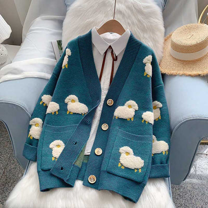 Ship Trendy Loose Knitted Women's Cardigan - Harmony Gallery