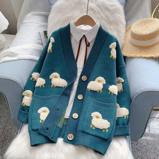 Ship Trendy Loose Knitted Women's Cardigan - Harmony Gallery