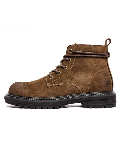 Casual Middle-Cut Brown Retro Tooling Martin Men's Desert Boot - Harmony Gallery