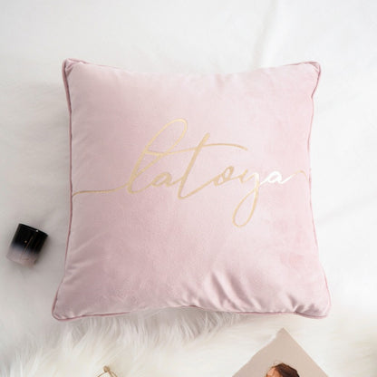 Light Luxury Nordic Velvet Living Room Lumbar Cushion - Harmony Gallery