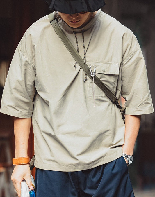 Casual Mountain Push Bag Loose Breathable Men's T-shirt - Harmony Gallery