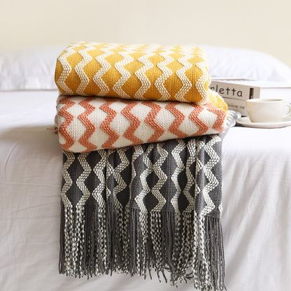 Multifunctional Knitted Nordic Style Decoration Sofa Blanket - Harmony Gallery