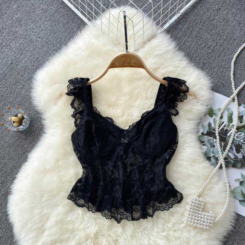 Sexy Lace Fashionable Versatile Summer Women's Top - Harmony Gallery