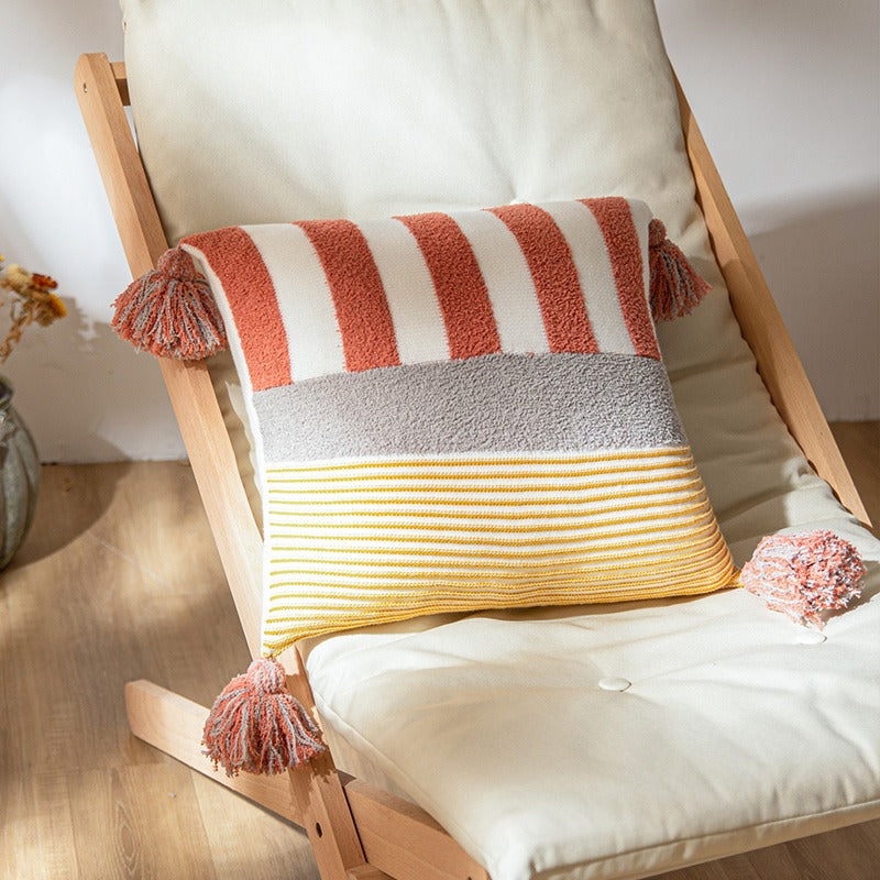 Wind Plush Tufted Pillow Living Room Sofa Cushion - Harmony Gallery