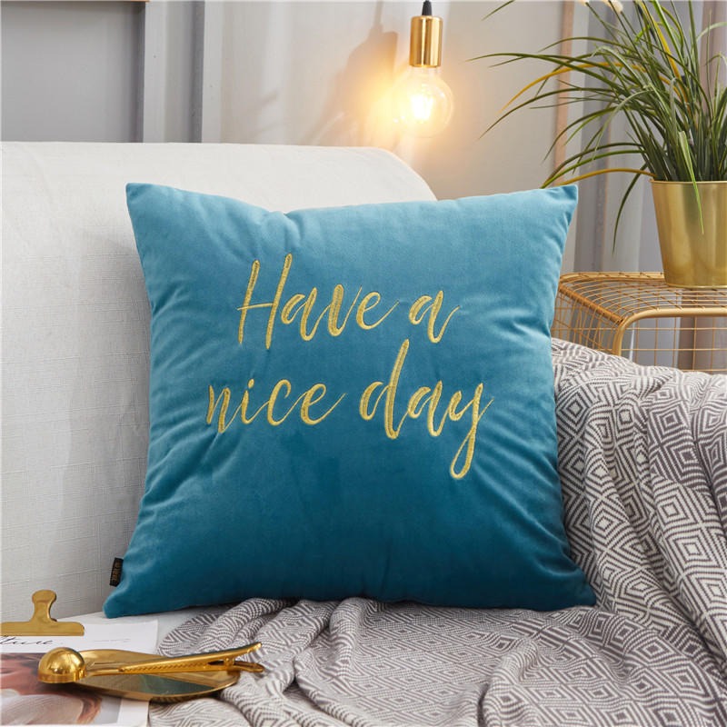 Nordic Light Luxury Velvet Sofa Living Room Cushion - Harmony Gallery