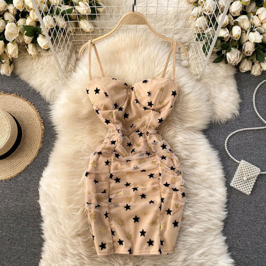 Nightclub Disco Sexy Sling Strapless Women's Dress - Harmony Gallery