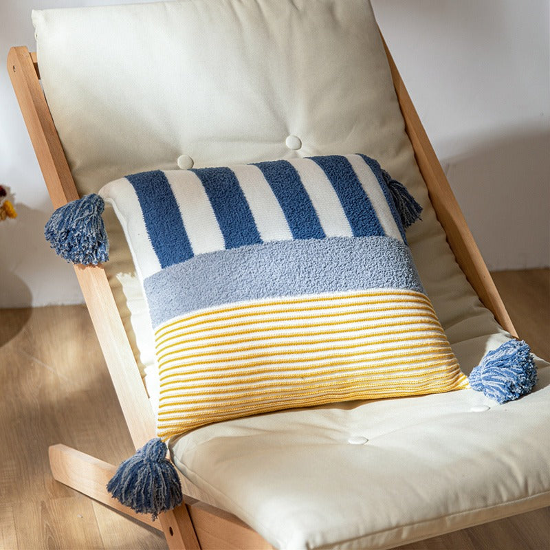 Wind Plush Tufted Pillow Living Room Sofa Cushion - Harmony Gallery