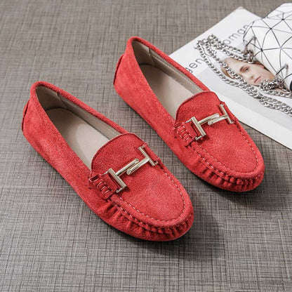 Genuine Leather Fashion Soft Scoop Women's Loafer - Harmony Gallery