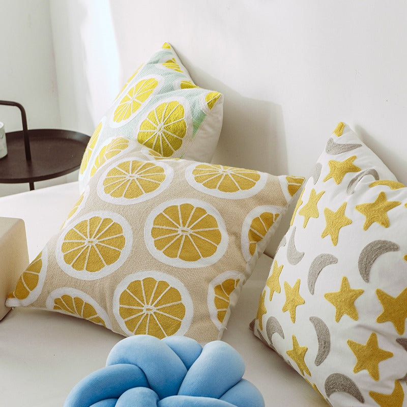 Embroidery Nordic Cotton Living Room Sofa Pillowcase - Harmony Gallery