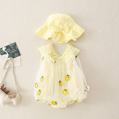 Cute Summer Triangle Baby Wrapping Girl's Romper - Harmony Gallery
