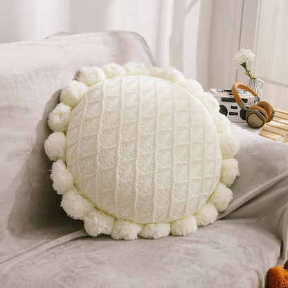 Cute Knitted Nordic Sunflower Balcony & Sofa Futon Cushion - Harmony Gallery