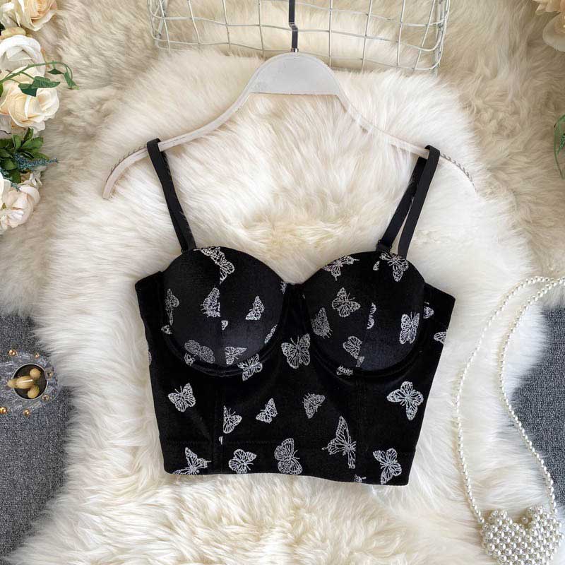 American Sexy Retro Camisole Butterfly Women's Bra - Harmony Gallery