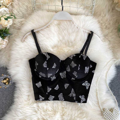 American Sexy Retro Camisole Butterfly Women's Bra - Harmony Gallery
