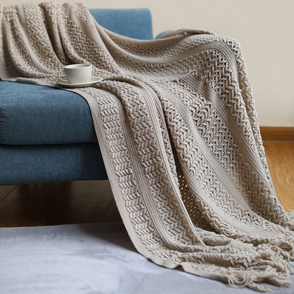 Simple Knitted Nordic Style Sofa Decoration Blanket - Harmony Gallery