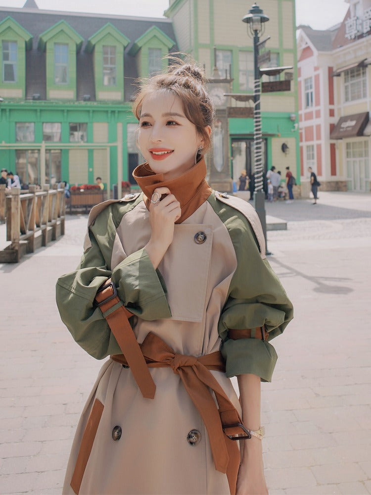 Mid-Length Loose British Style Women's Trench Coat - Harmony Gallery
