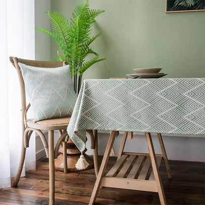 Cotton Linen Fresh Nordic Rectangular Coffee Tablecloths - Harmony Gallery